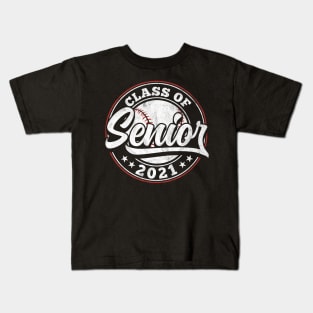 Class Of 2021 Senior Baseball Player Graduation Gift Kids T-Shirt